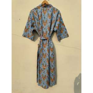 ชุดกิโมโนผ้าฝ้ายพิมพ์ลายดอกไม้เนื้อผ้าบางเบาเพื่อความนุ่มสบาย - Product Image 2