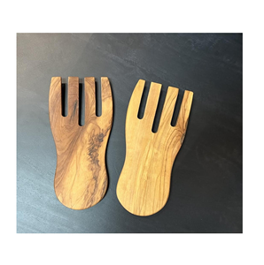 Servidor de ensalada superventas, cuchara con mango en forma de mano de madera, juego de ensalada, manos de ensalada de madera y tamaño personalizado - Product Image 3