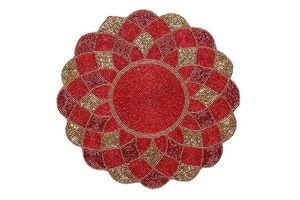Modern Amazing Glass <b>Beaded</b> <b>Placemat</b> for Dining Table Flower Shaped for Weddings Parties & Other Occasions - Product Image 6