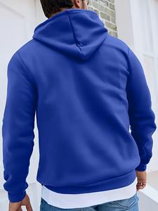 Personnalisé 100% Polyester Hommes Surdimensionné Polaire Sweat À Capuche Épaissie Épaule Goutte Conception Poche Hiver Saison Plaine - Product Image 2