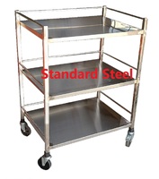 Chariot à instruments chirurgicaux en acier inoxydable au design moderne pour l'équipement médical des hôpitaux et des hôtels et le stockage des pansements opérationnels