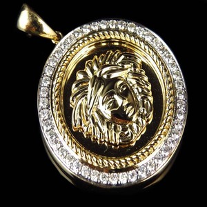 Hip Hop Luxury S925 Silver Iced Out Moissanite Round Diamond <b>Studded</b> Party Wear Pendant <b>For</b> <b>Men</b> - Product Image 1