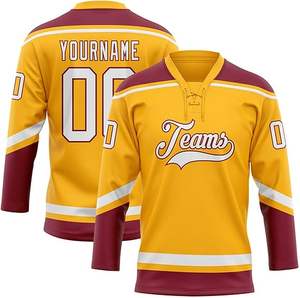 Camiseta de hockey sobre hielo de manga larga de secado rápido al mejor precio, logotipo de impresión por sublimación, ropa de hockey sobre hielo para equipos deportivos - Product Image 2