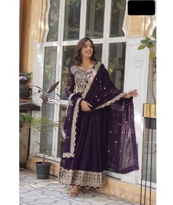 New Wedding a Festival Wear Fancy <span class=keywords><strong>Anarkali</strong></span> Style Faux Blooming GownsインドとパキスタンスタイルのウェディングウェアSalwar Kameezスーツ