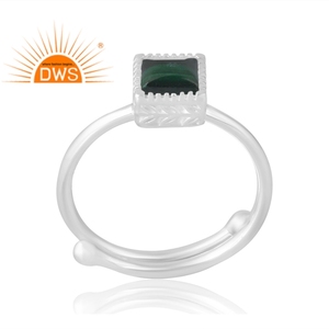 Meilleure vente 925 argent Sterling malachite naturelle bague de pierres précieuses bijoux personnalisés pour les femmes cadeau pour elle - Product Image 1