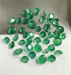 Mejor Precio, Esmeralda Zambiana Natural, Corte Redondo, 3.0-5.5mm, Color Verde Medio, Piedras Preciosas Sueltas para Hacer Collares y Pulseras - Product Image 5