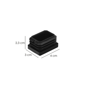 Tappo Terminale Rettangolare in Plastica per Interni Nero. 40x30 mm. Confezione da 200 Unità. - Product Image 2