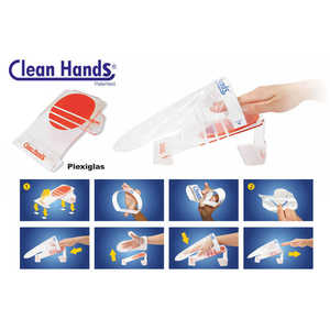 Support de comptoir en plexiglas pour kit de nettoyage des mains B2B - Product Image 1