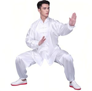 Uniformes chinos tradicionales de Tai Chi, ropa de Kung Fu, conjunto de manga larga Unisex, botones de rana y cuello mandarín, cintura elástica - Product Image 2