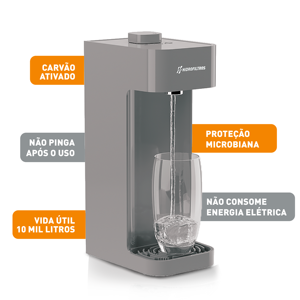 Filtre à eau en charbon actif Facile C3 gris |   ISO 9001 INMETRO |   NSF 61 Brésil - Product Image 4