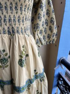 Vestido estampado a mano Vestido largo de algodón indio Vestido de algodón indio - Product Image 3