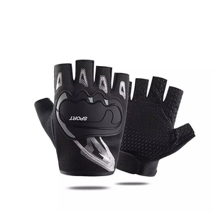 Gants en cuir véritable demi-doigts de qualité supérieure pour l'entraînement, la salle de sport, les sports de plein air, le cyclisme, la moto, design souple, hommes et femmes, Pakistan - Product Image 4