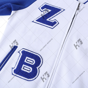 Zeta |   phi |   Veste de baseball varsity personnalisée beta, blanche et bleue, en chenille, vente en gros, veste de sororité, veste de collège et de l'équipe - Product Image 6