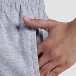 Shorts sportifs Co-Groove 100% coton avec décorations brodées, taille élastique, entrejambe de 5 pouces, disponible en gris, taille XS - Product Image 5