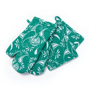 Recycled Cotton <b>Oven</b> Mitts with Silicone printed Pot Holders for Cooking Microwave Baking Home Food Protection for Restaurants - Product Image 4