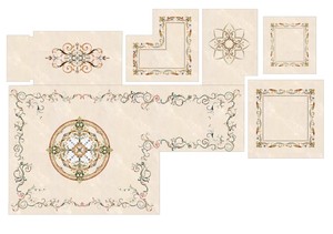 Deliverystone waterjet Inlay หินอ่อนดอกไม้เหรียญออกแบบโซลูชั่นสำหรับพื้น - Product Image 3