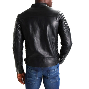 Veste en cuir de haute qualité sur mesure pour hommes, col montant saison d'hiver, prix raisonnables nouveauté - Product Image 2