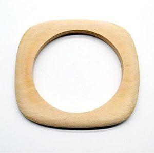 Coloré rond bricolage en bois naturel grands bracelets faits à la main ethnique bois manchette Bracelet Vintage Simple rond en bois naturel - Product Image 3