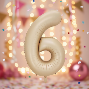 Palloncini Numero Caramello per Feste N6 100 Cm 12 Pezzi per Sacchetto - Product Image 3