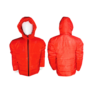 Blouson matelassé chaud d'hiver très demandé pour homme, à capuche, léger, en polyester de haute qualité, motif uni - Product Image 1