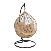 Komplett set Langlebiger, bequemer Rattan-Eier stuhl für den Innen-und Außenbereich für den Strand garten Wohnzimmer Balkon Park Apartment oder Zuhause