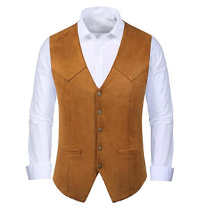 Chaleco de hombre de cuero genuino de alta calidad al mejor precio, cómodo y elegante, nuevo diseño de moda, hecho directamente en Pakistán a la venta - Product Image 4