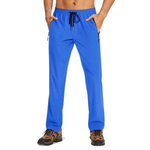 Pantalons de jogging athlétiques pour hommes personnalisés, légers, respirants, à séchage rapide, avec poches zippées pour la salle de sport et l'entraînement - Product Image 1