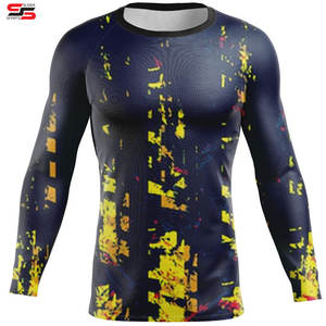 Chemises de lutte imprimées avec logo personnalisé couches de protection contre les éruptions cutanées par compression - Product Image 4