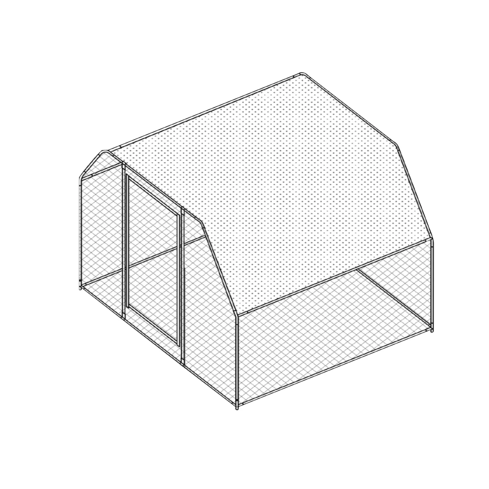 Cages pour animaux Cage à poulet couverture UV et étanche Cage à mailles hexagonales Cage à poulet CGT09