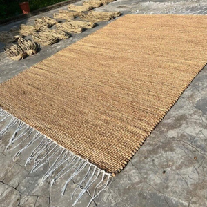 Tapis en paille de jacinthe d'eau en osier naturel Tapis pour la décoration de salon Tapis en jacinthe d'eau Produit au Vietnam Fabricant - Product Image 5