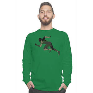 T-shirt de course Gildan à manches longues camouflage pour homme, en jersey léger, idéal pour la saison automne, personnalisable par le créateur - Product Image 1