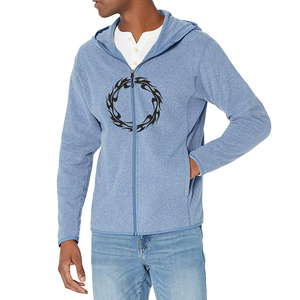 Sweat à capuche en polaire personnalisé pour homme, style hip-hop, avec fermeture éclair et impression DTF, design contrasté de haute qualité - Product Image 1