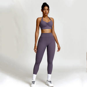 Nouveau design, vente en gros, vêtements de sport de haute qualité, dos nu, ensemble de yoga 2 pièces pour femmes, ensembles de sports actifs grande taille pour femmes - Product Image 1