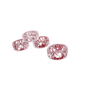 Anneaux pour support fait à la main cercle lettre argent acier inoxydable mariage Restaurants en vrac fleur anneau de serviette - Product Image 4