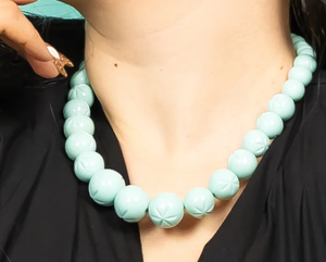 Most Selling Fashion Resin Ball Shape Handmade High Quality Jewelry <b>Necklaces</b> <b>Earring</b> <b>Set</b> for Women's Anniversary Engagement - Product Image 2