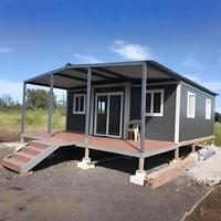 Maison préfabriquée personnalisée, portable, 20, 30, 40 pieds, 1, 2, 3 chambres avec salle de bain, 2 étages, extensible, maison conteneur