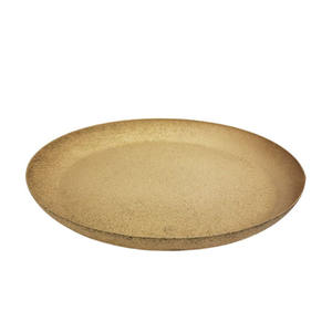 Assiette de service ronde en fer martelé couleur or personnalisée pour la cuisine et la décoration de table Vaisselle élégante avec chargeur - Product Image 5