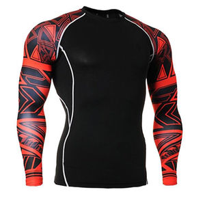 เสื้อผ้าออกกำลังกายสำหรับผู้ชาย OEM ซัมเมอร์ 2025 คุณภาพสูง ผลิตจากผ้าสแปนเด็กซ์/โพลีเอสเตอร์ แขนยาว ป้องกันการระคายเคือง ออกแบบได้ตามสั่ง มีไซส์พลัส - Product Image 1