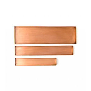 Plateau de service en cuivre artisanal, écologique, compatible lave-vaisselle, avec poignées gravées à la main, style vintage, décoratif - Product Image 6