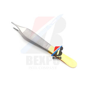 Alicates de tejido Adson marrón, pinzas rectas, fórceps, instrumentos quirúrgicos, acero inoxidable de alta calidad - Product Image 3
