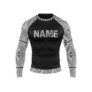 Rashguard pour homme à logo personnalisé, haute qualité, manches courtes, UPF50, anti-UV, respirant, séchage rapide, prix bas - Product Image 4