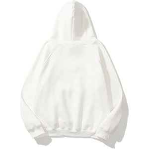 Sweat-shirt polaire ample à capuche en mélange coton/polyester, imprimé numérique uni, longueur standard, pour couples, hiver 2025 - Product Image 4