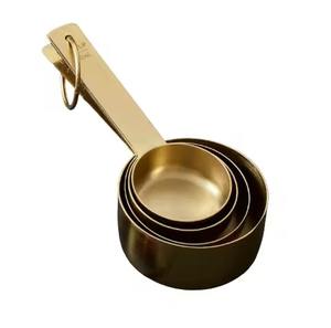 Cuillères doseuses en or pour la cuisine, ensemble de tasses à mesurer, tasses à compter - Product Image 1