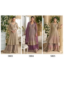 Salwar Kameez de seda de calidad superior para mujeres con hermoso trabajo de bordado ropa india tradicional con Dupatta - Product Image 6