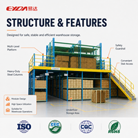 Système de rayonnage industriel robuste pour mezzanine, plateforme de stockage multi-niveaux pour entrepôt, pour l'empilage de marchandises