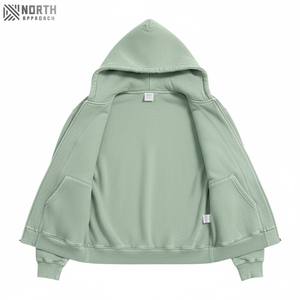 Streetwear personnalisé brodé soleil délavé lourd 100% coton épais surdimensionné en détresse Vintage hommes lavage à l'acide sweats à capuche pour homme - Product Image 3