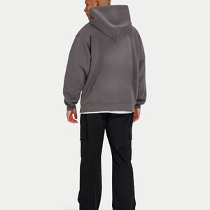 Sudadera con Capucha Extra Grande de Algodón y Felpa para Hombre, Diseño Personalizado de Alta Calidad, Hombros Caídos, Sudadera Extra Grande y Gruesa para Hombre - Product Image 4