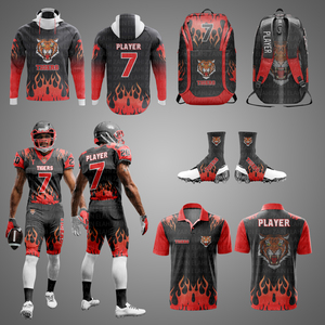 2025 Mejor precio OEM ODM Uniforme de entrenamiento de fútbol americano Paquete Clubes adultos Equipos XL Uniformes Número en blanco Cosido Corto - Product Image 1