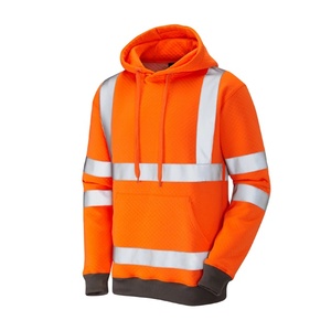 Sudadera con Capucha de Seguridad de Alta Visibilidad para Ingenieros de la Construcción, Personalizada, de Poliéster y Forro Polar, con Cinta Reflectante, de Gran Resistencia - Product Image 1