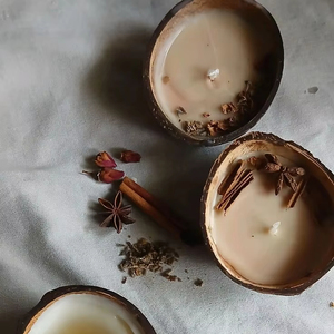 Top 2025 velas de cáscara de coco ecológicas regalos hechos a mano y decoración sostenible - Product Image 1